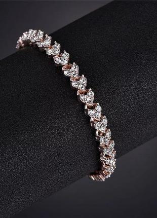 Красивый браслет с камнями, женский стильный серебристый браслет1 фото