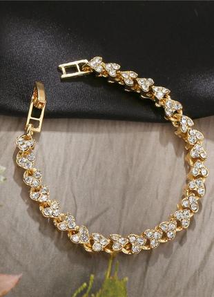 Женский браслет с камушками, стильный браслет