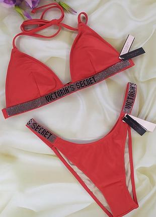 Суперовий яскравий купальник зі стразами victoria's secret