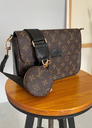 Сумка  multi pochette brown