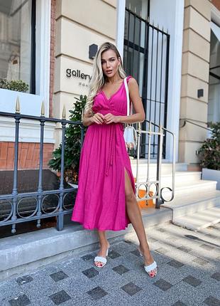 Платье сарафан лён вискоза