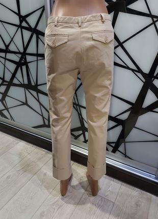 Укороченные брюки zara бежевые размер м2 фото