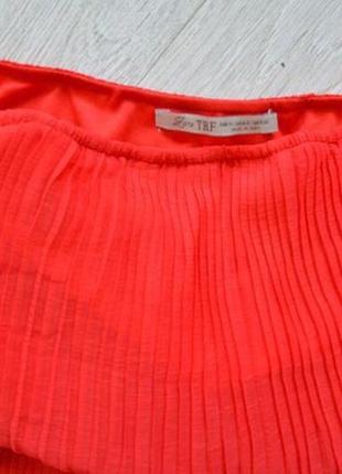 Распродажа летний сарафан красный терракот zara короткий3 фото
