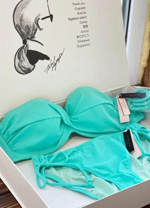 Купальник бандо твіст victoria's secret original s m  34a 70b 75a