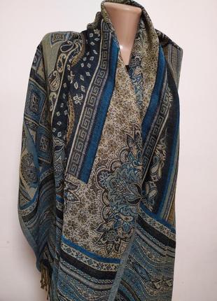 Великий палантин шарф пашміна шовк pashmina кашемір1 фото