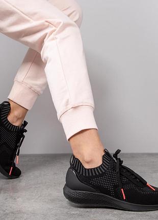 Черные легкие кроссовки сникерсы tamaris fashletics sneakers black uni весна лето теплая осень