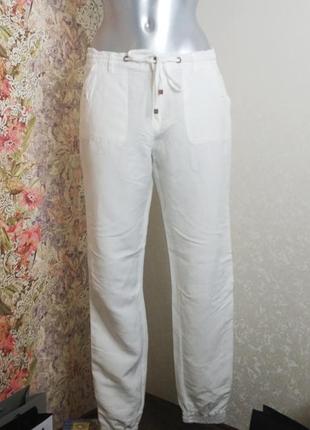 #лляні штани#штани льон#джоггер#оснащені еластичним шнурком на талії, еластичними манжетами8 фото