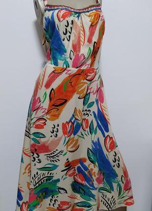 Яскрава літня сукня сарафан міді від m&co розмір 16/ м-l