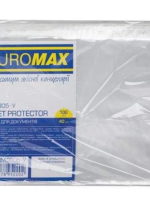 Файли а4 buromax 40 мкм, 100 шт глянцеві