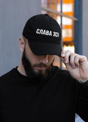 Кепка pobedov cap "слава зсу" черного цвета