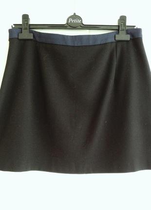 Стильная юбка zara из комбинированной ткани3 фото