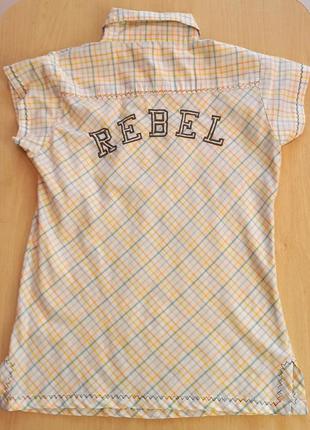 Оригінальна сорочка блуза rebel з принтом (10/m)3 фото