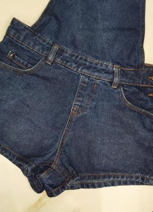 Комбинезон-шорты джинсовый new look xs (6/36) отл.сост.3 фото