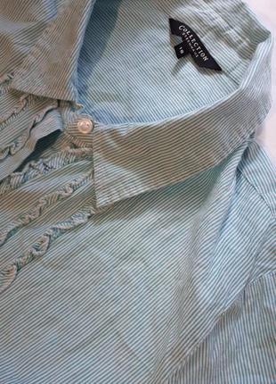 Рубашка debenhams с коротким рукавом, блузка в полоску4 фото