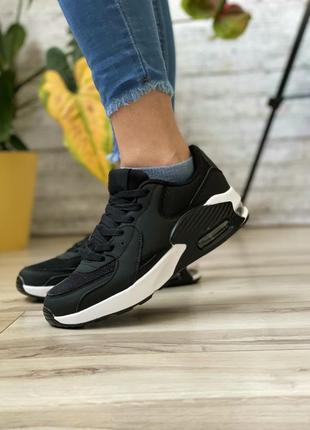 Sale! кроссовки женские airmax черные/белые2 фото