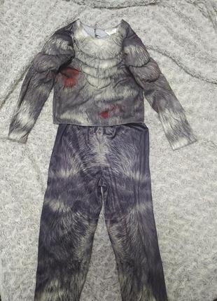 Костюм перевертень вовк хелловін 9-10 років