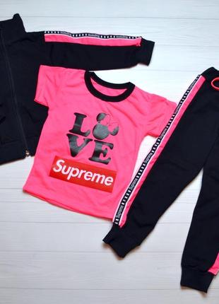 Спортивний костюм на дівчинку supreme 1-5 років