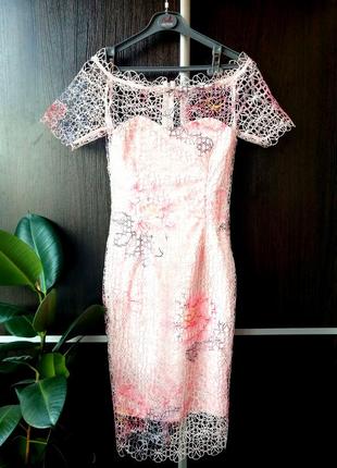 Шикарне, нове, оригінальне, стильне плаття сукня квіти сітка. paper dolls