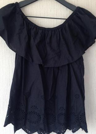 Бавовняна блуза з відкритими плечиками pimkie