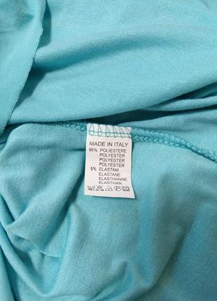 Italy вільне голубе плаття оверсайз на резинці опущені плечі свободное платье oversize3 фото