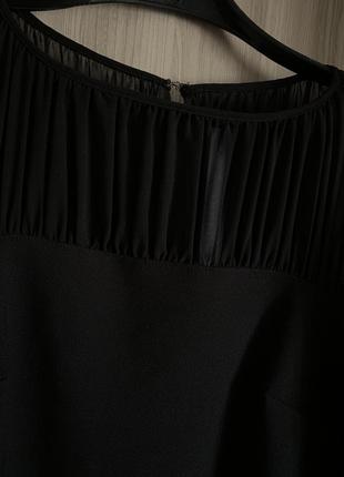 Чёрное платье прямого кроя трапеция чорна сукня4 фото