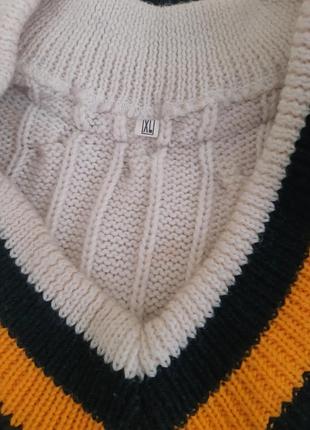 Шерстяной джемпер пуловер жилет в стиле коледж8 фото