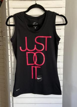 Майка футболка nike dry fit чорна натуральна котонова