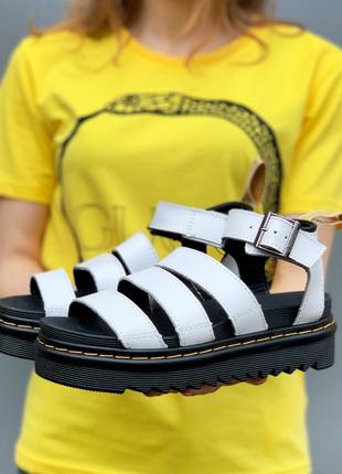 🔥сандалии женские dr. martens Logo sandals white4 фото