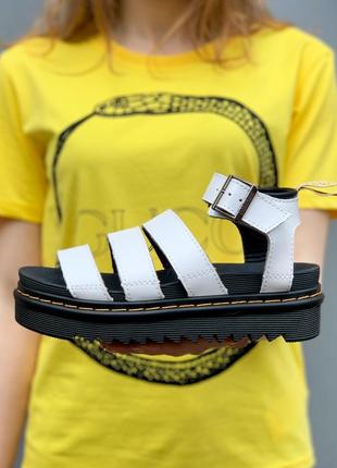 🔥сандалии женские dr. martens Logo sandals white7 фото