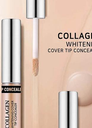 Освітлюючий колагеновий консилер 9 г. enough collagen whitening cover tip concealer № 032 фото