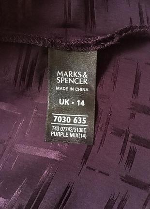 Фіолетова блузка 100% шовк від marks&spencer пог 52 см2 фото