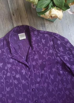 Женская красивая лиловая блуза батник блузка блузочка рубашка р.44 /466 фото