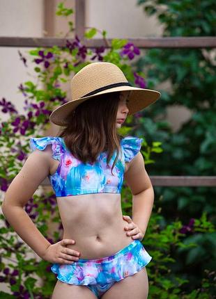 Купальник дитячий роздільний "alli" квітковий принт.