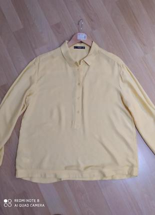 Яскрава сонячна блуза mango,розмір l6 фото