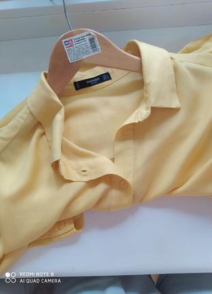 Яскрава сонячна блуза mango,розмір l5 фото