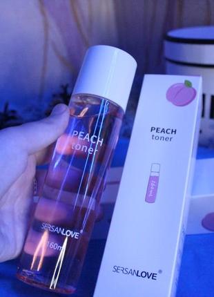 Тонер для обличчя sersanlove peach з екстрактом персика 160 ml.