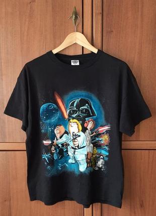 Вінтажна чоловіча футболка зоряні війни сім'янин гріффіни | star wars family guy