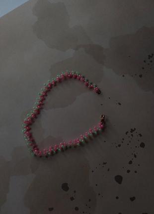 Анклет на ніжку з бісеру