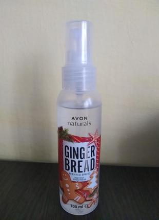 Avon, naturals, gingerbread scentred spritz  спрей для тіла2 фото