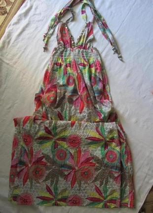 Летние легкое пляжное летнее платье в пол.3 фото