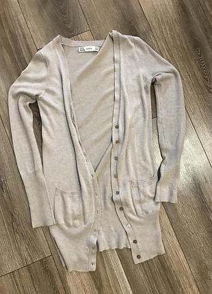 Кардиган на пуговицях довгий зара