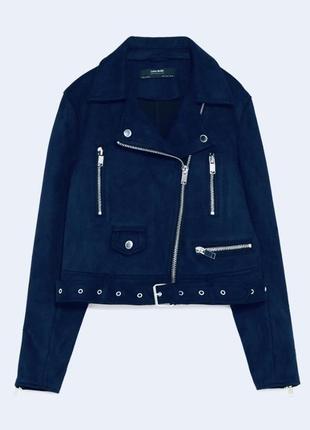 Замшева куртка-косуха zara