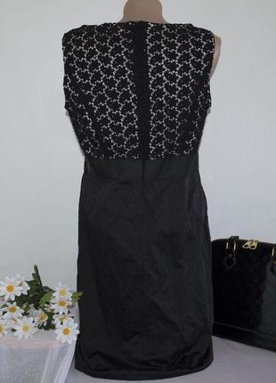 Брендовое миди платье с карманами taifun ажур коттон3 фото