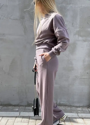 Жіночий молодіжний, універсальний, утеплений костюм двійка з колотами і кофтою 4 кольори 133ко