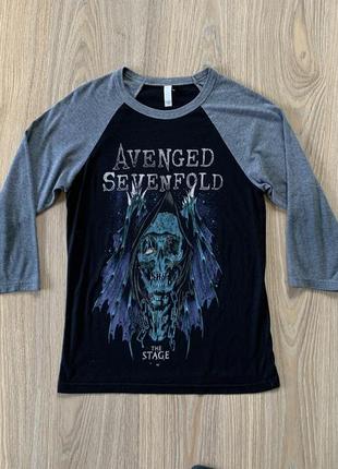 Мужской хлопковый лонгслив кофта с принтом avenged sevenfold