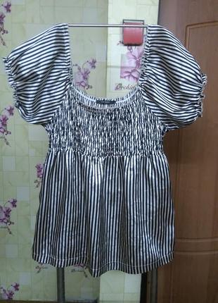 Атласная блуза в полоски vero moda р.xl