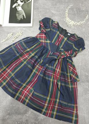 Нарядне плаття для дівчинки в клітку шотландка святкова сукня на дівчинку в клітинку gap