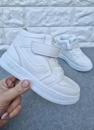 Круті білі хайтопы clibee для дівчинки