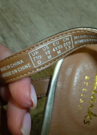 Clarks artisan кожаные босоножки на каблуке, р 41, стелька 26,5 см ( uk 7,5 d)8 фото