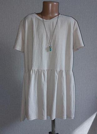 Футболка, туника, топ с баской zara. размер 36 / s / 44